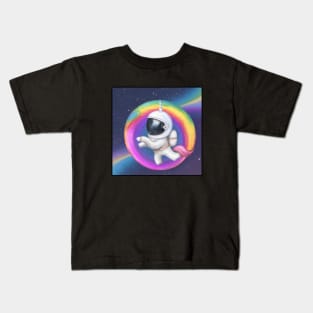 Unicorn Rainbow Astronaut Kids T-Shirt